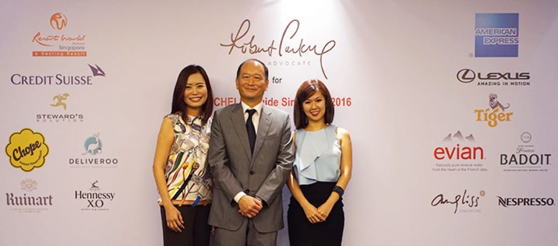 (L-R) Michelin Guide Singapore Programme Director, Michelle Ling; Michelin Director, Chan Hock Sen; Digital Editor for the Michelin Guide Singapore, Debbie Yong