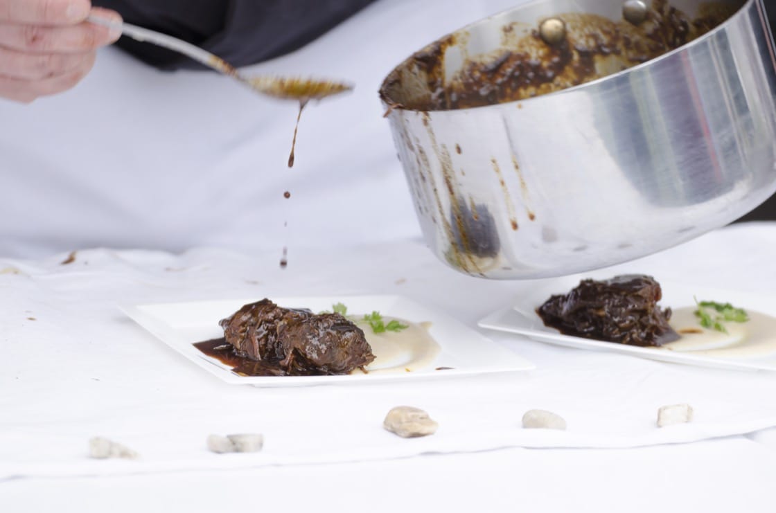 <i>Jus</i> began as a way of repurposing the pan juices of a roast into a minimalist sauce