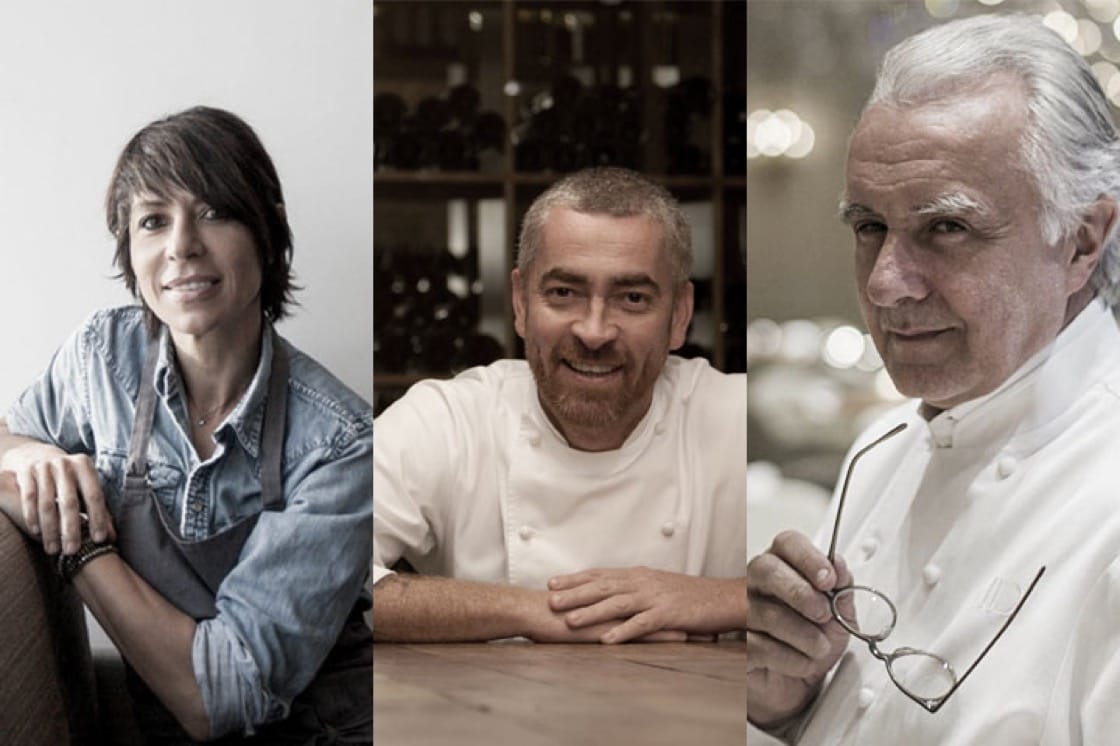 From left: Dominique Crenn, Alex Atala, Alain Ducasse
