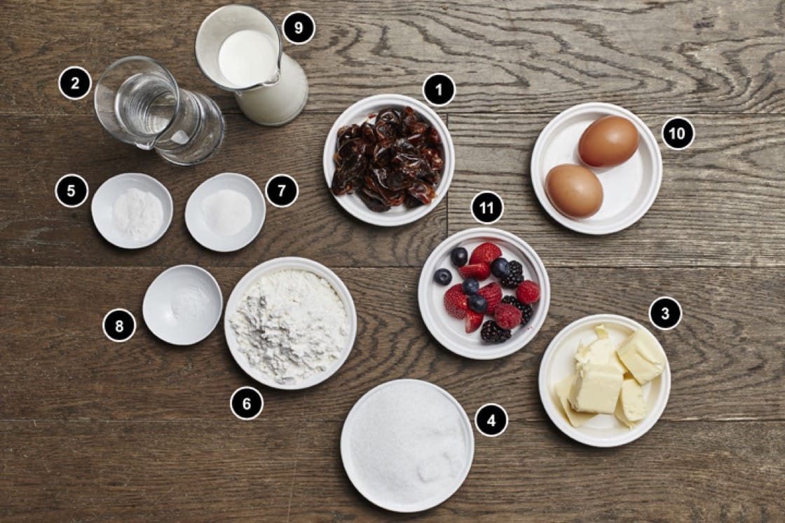 The ingredients of chef Daniel Sia's Sticky Toffee Pudding. (Photo: Wong Weiliang)
