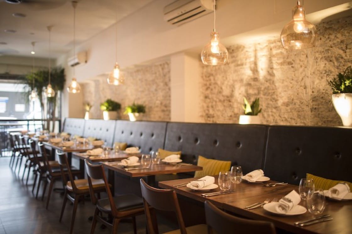 The interior of Cheek by Jowl 