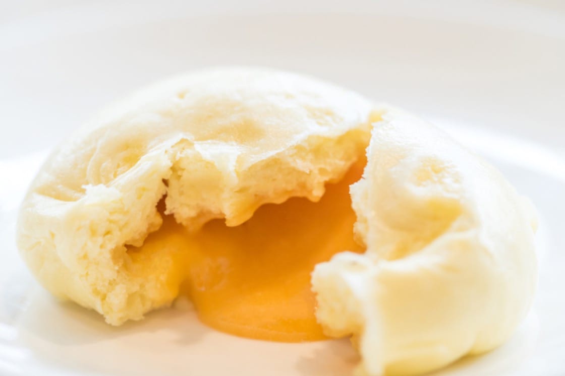 Sweet, oozy salted egg yolk custard bun is a favourite at many dim sum shops