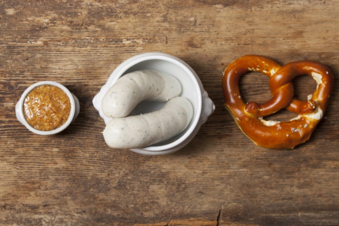 Literally translating to 'white sausage', weisswursts are named so for the grey-white colour it turns into when it cooks