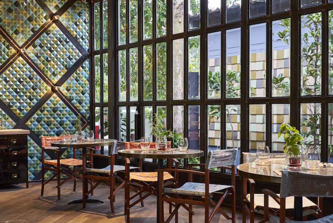 Interior of Open Farm Community, decorated for The Paris Popup