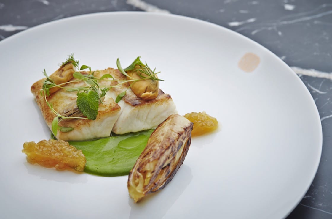 Chef Buchan's cuisine at 1880 is clean and refined, like this filet of Red Snapper.