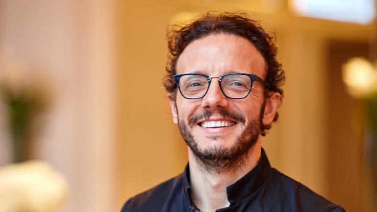 Simone Zanoni, Chef of Le George, the Mediterranean-style restaurant at Four Seasons Hotel George V in Paris
