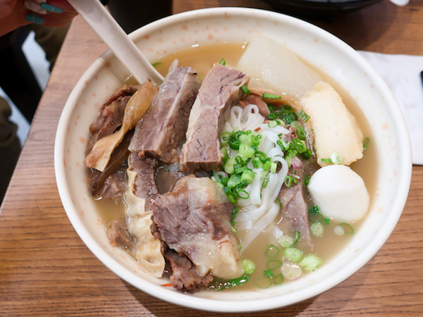 Beef brisket noodle at Eight Treasures.