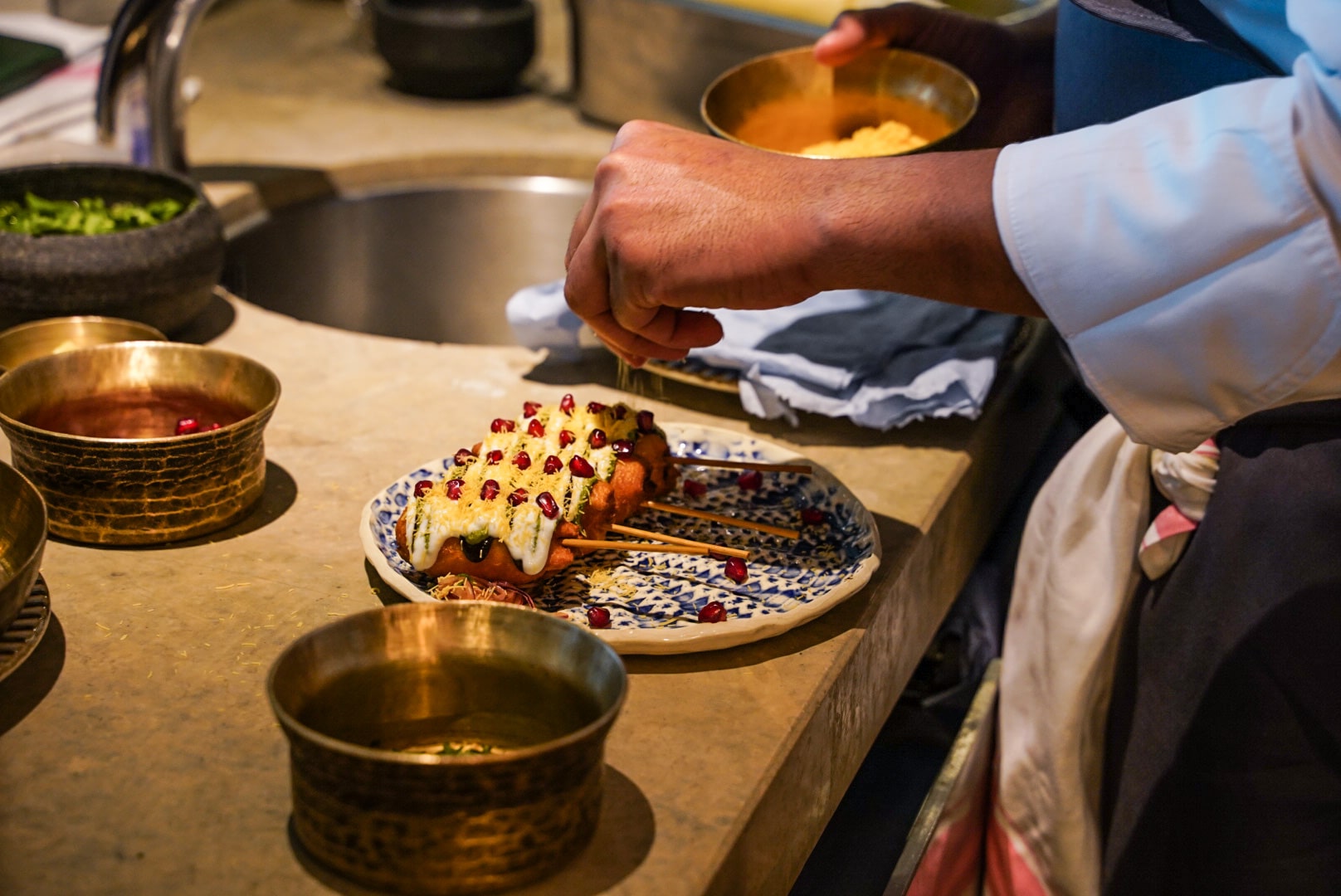 Kulfi kebab stuffed with beetroot is a popular starter at Chaat. (Photo: Pearl Yan)