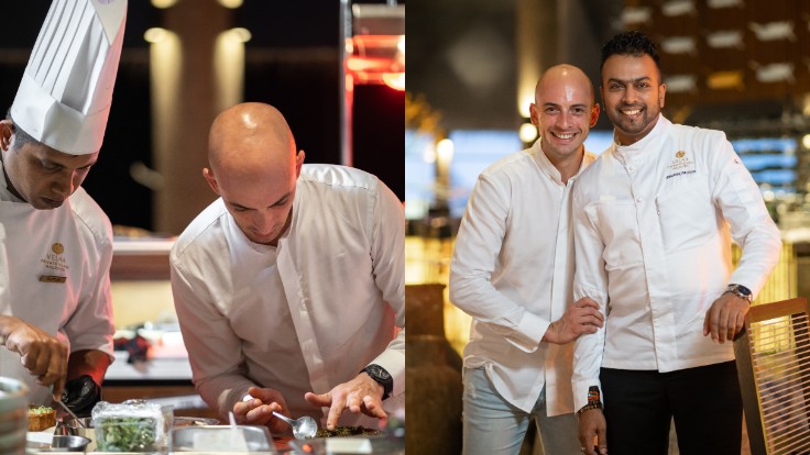 Écriture's Maxime Gilbert in a pop-up in the Maldives in September 2022 