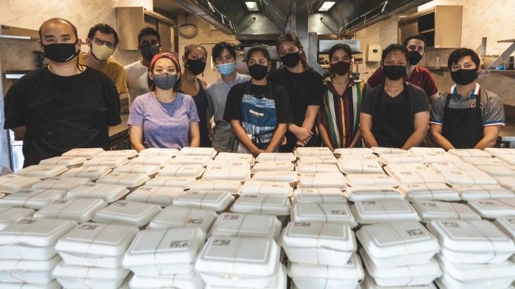 Food boxes prepared for Bangkok's slum communities