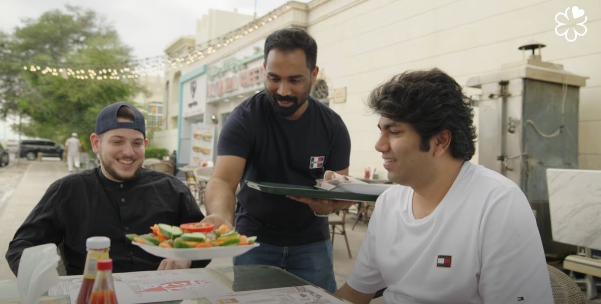Chef Solemann (left) and Chef Himanshu (right) enjoying Dubai Cuisine at Al-Ijaza Restaurant