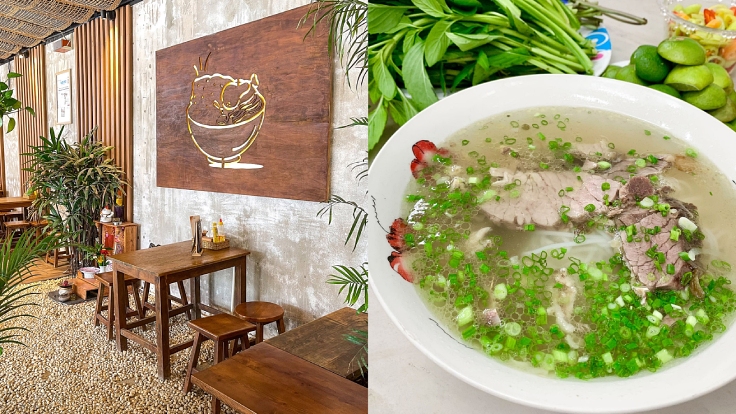 Xôi Bát serving steamed sticky rice and Phở Hoà Pasteur, a popular pho joint since 1968. (© Xôi Bát, Michelin)