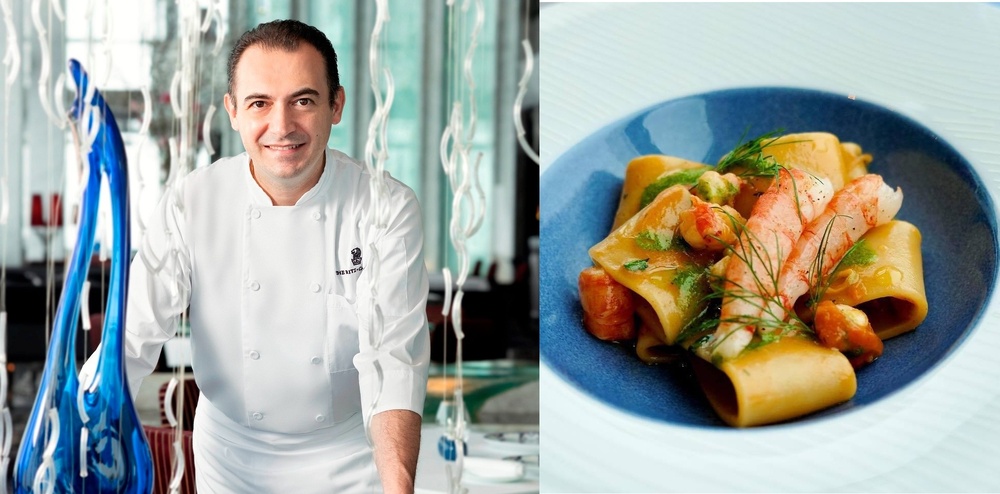 Chef  Angelo Agliano and his signature dish. (Photo: Tosca)
