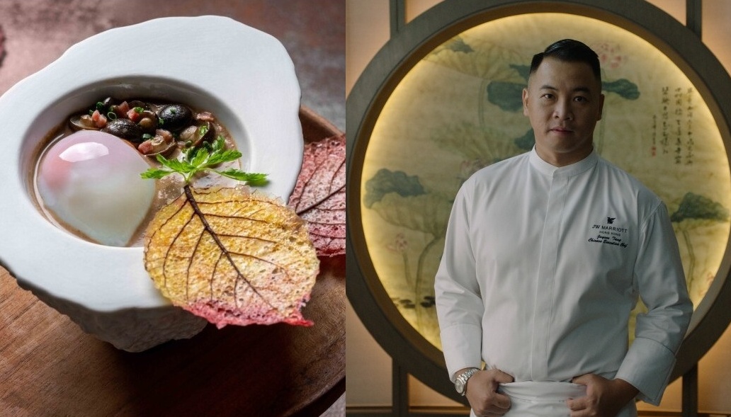 Chef Jayson Tang and his signature dish. (Photo: Marriott Bonvoy)
