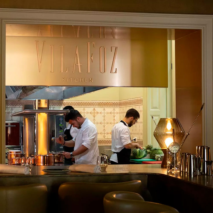 The kitchen at Vila Foz