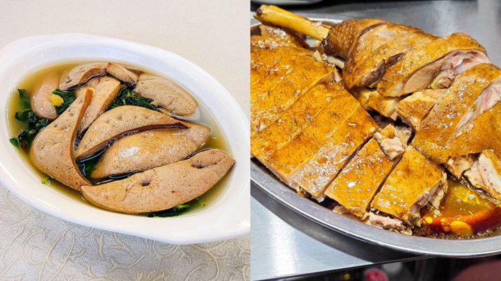 Sang Kee (left) is recognised with a Bib Gourmand again after its relocation, while Sang Kee Foods (Western District) gets the Bib Gourmand distinction for its famous Chiuchow-style goose. (©MICHELIN)
