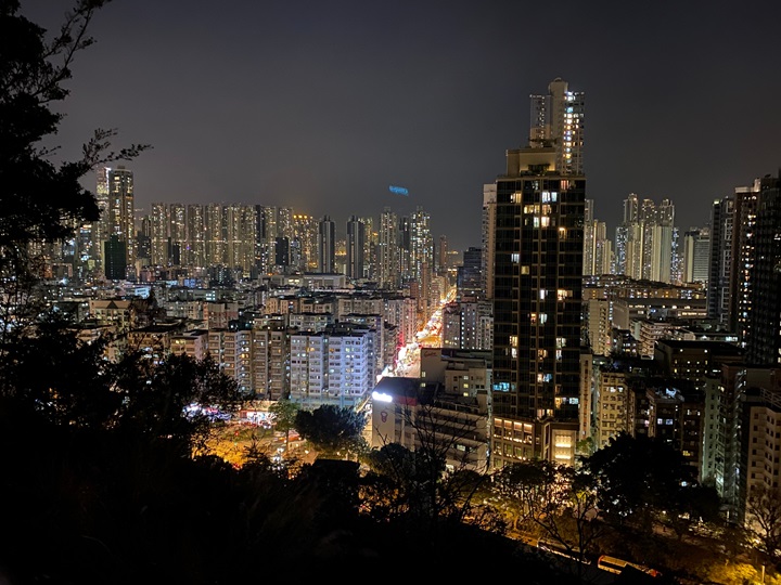 Night view from the summit of Garden Hill.