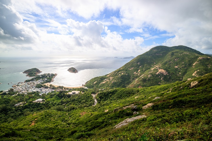 Dragon's Back Mountain within Shek O Country Park, Hong Kong.