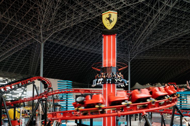 Ferrari World Abu Dhabi's Turbo Tower drop is not for the faint of heart. Credit: Department of Culture and Tourism - Abu Dhabi