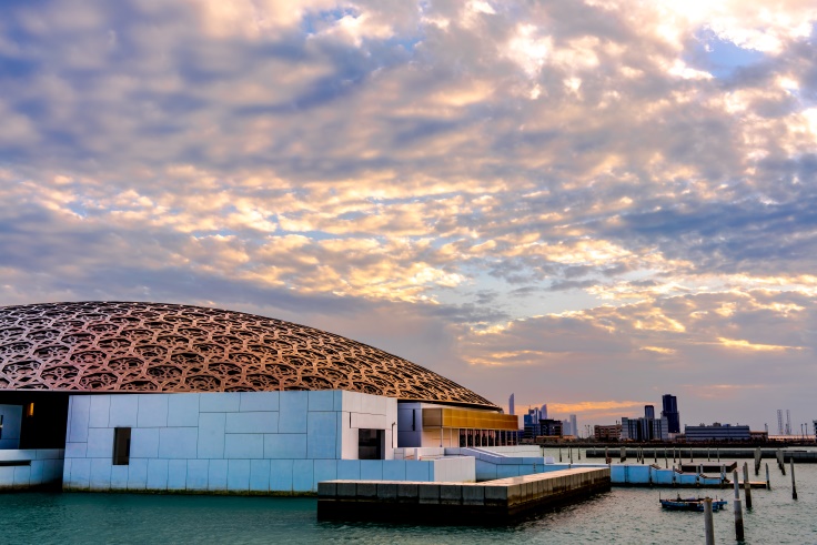 The Louvre Abu Dhabi, designed by Jean Nouvel, instantly became an iconic landmark after its launch in 2017. Credit: Department of Culture and Tourism - Abu Dhabi