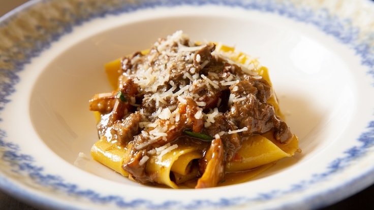 Pappardelle Ragu Genovese with Mixed Mushrooms (Photo: Locanda)