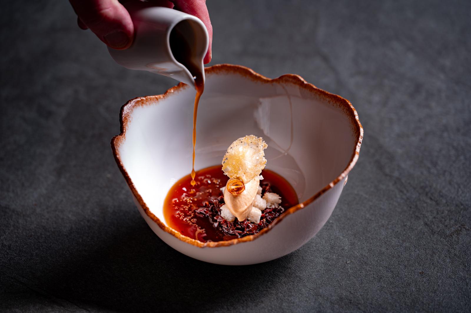 Bord'O's signature starter, 'Modern Onion Soup' by Nicolas Isnard. Image credit: Lucas Gurdjian/Bord'O