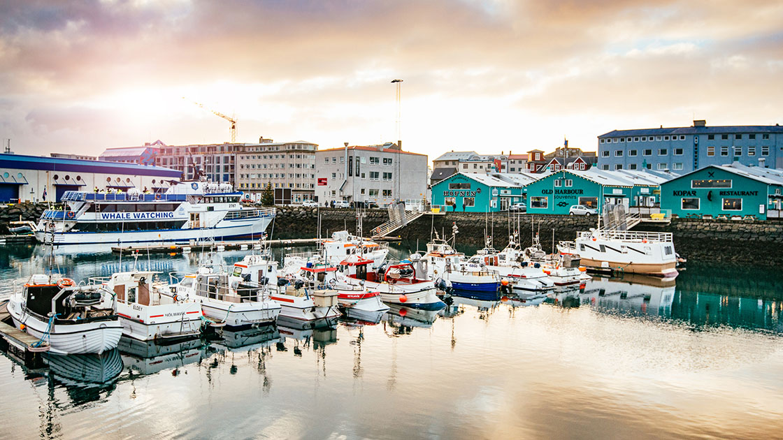 Ships moored at Reykjavík Port. © Drazen Lovric/iStock