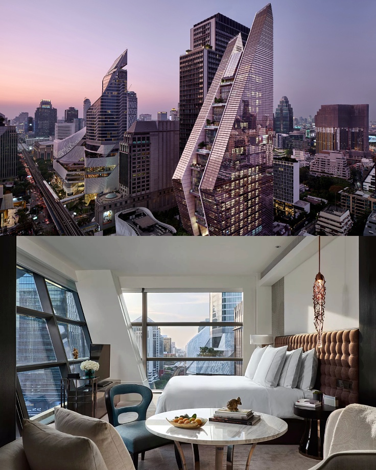 Rosewood Bangkok, a Two MICHELIN Key hotel in 2024. (© Rosewood Bangkok)