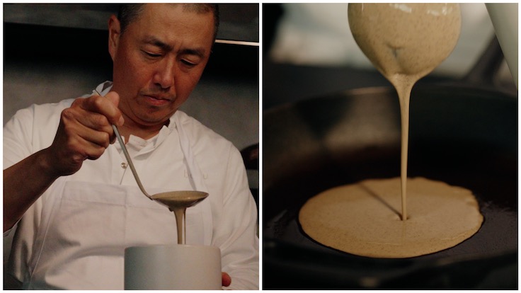 Lee uses buckwheat as the base for his jeon because it's thin and provides lasting flavour. (Photo: MICHELIN)