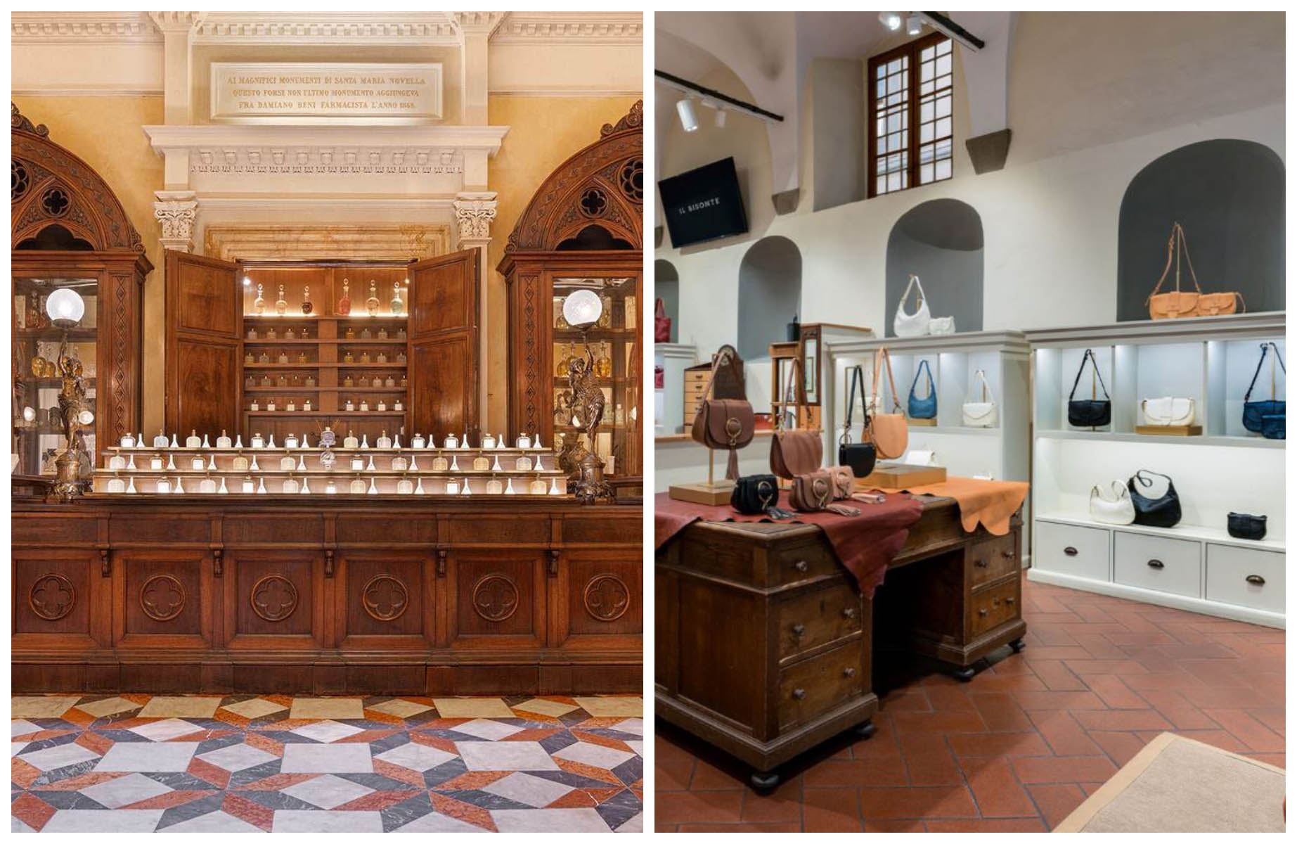 Santa Maria Novella and Il Bisonte store in Florence. © Santa Maria Novella / Il Bisonte