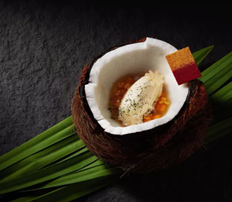 Dish from Plant-Based Kitchen, a creative vegetarian eatery that is newly added to the selected restaurant list in MICHELIN Guide Guangzhou. (©Plant-Based Kitchen)