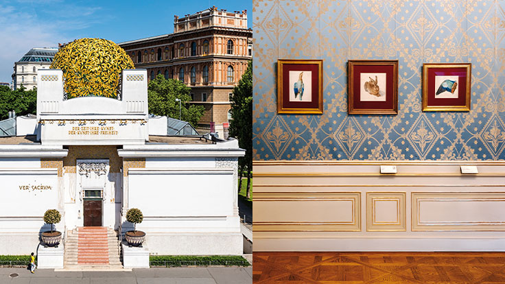 Secession von aussen © WienTourismus / Christian Stemper und Albrecht Dürer in der Albertina © WienTourismus / Paul Bauer